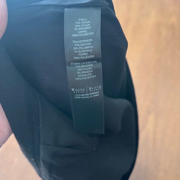 White House Black Market Black Mini Skirt with Zipper Accents - Picture 4 of 4